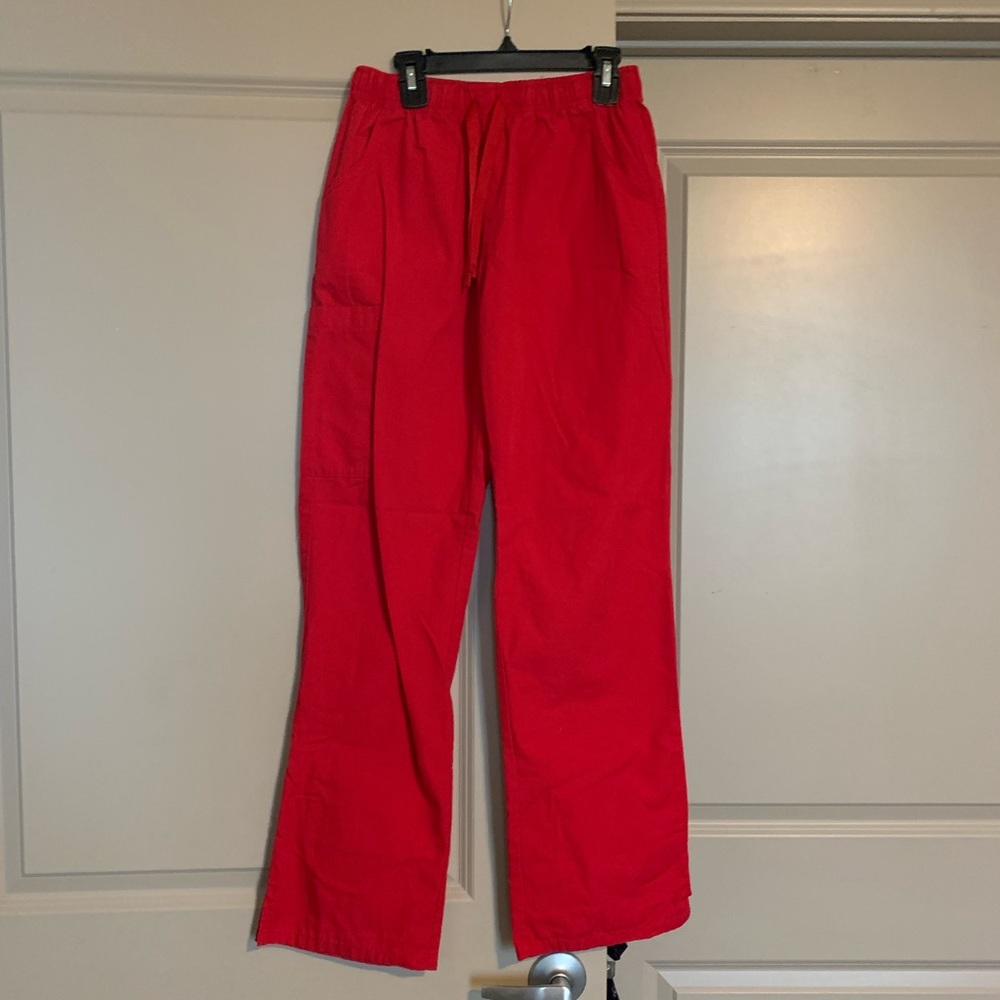 Red scrub pants